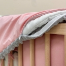 Set lenjerie patut bebe 7 piese Pink Stars (4)
